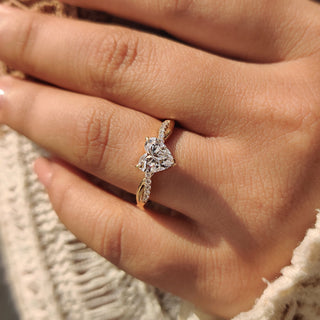 Cushion Hidden Halo Lab Grown Diamond Engagement Ring