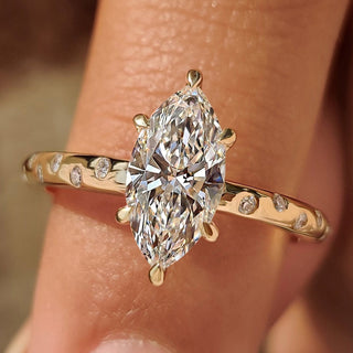 Cushion Hidden Halo Lab Grown Diamond Engagement Ring