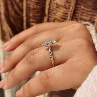 Cushion Hidden Halo Lab Grown Diamond Engagement Ring
