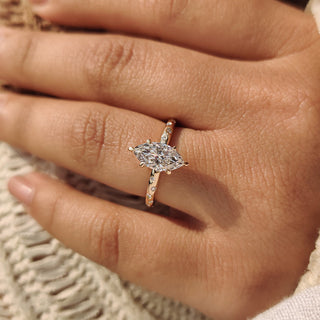 Cushion Hidden Halo Lab Grown Diamond Engagement Ring