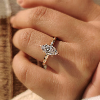 Cushion Hidden Halo Lab Grown Diamond Engagement Ring