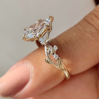 Cushion Hidden Halo Lab Grown Diamond Engagement Ring