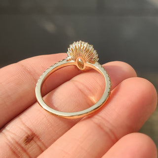 Cushion Hidden Halo Lab Grown Diamond Engagement Ring