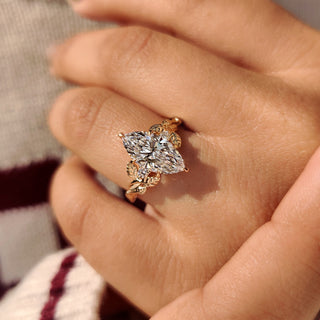 Cushion Hidden Halo Lab Grown Diamond Engagement Ring