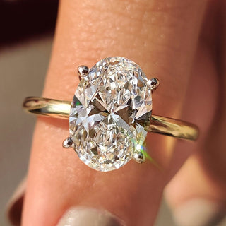Cushion Hidden Halo Lab Grown Diamond Engagement Ring