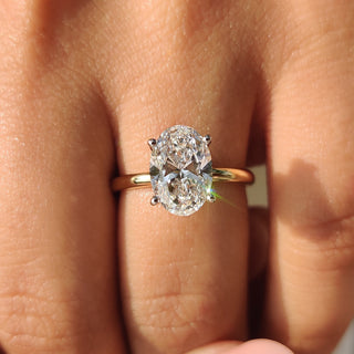 Cushion Hidden Halo Lab Grown Diamond Engagement Ring