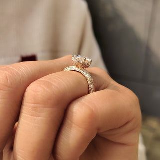 Cushion Hidden Halo Lab Grown Diamond Engagement Ring