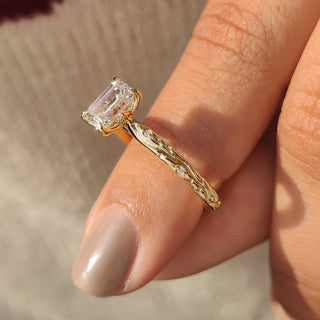 Cushion Hidden Halo Lab Grown Diamond Engagement Ring