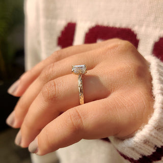 Cushion Hidden Halo Lab Grown Diamond Engagement Ring