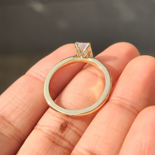 Cushion Hidden Halo Lab Grown Diamond Engagement Ring