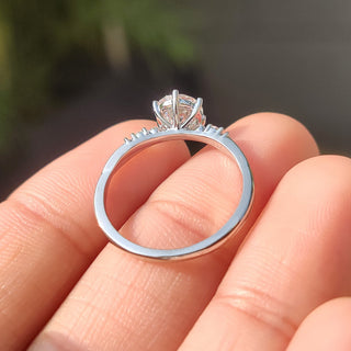 Cushion Hidden Halo Lab Grown Diamond Engagement Ring