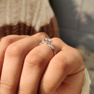 Cushion Hidden Halo Lab Grown Diamond Engagement Ring
