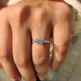 Cushion Hidden Halo Lab Grown Diamond Engagement Ring