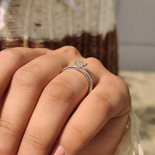 Cushion Hidden Halo Lab Grown Diamond Engagement Ring