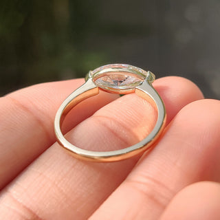 Cushion Hidden Halo Lab Grown Diamond Engagement Ring