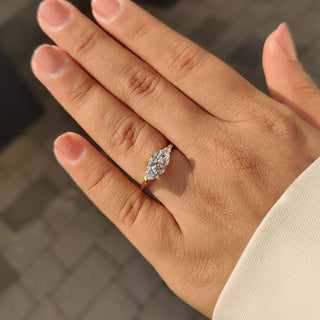 Cushion Hidden Halo Lab Grown Diamond Engagement Ring