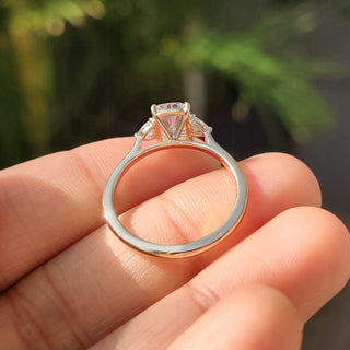 Cushion Hidden Halo Lab Grown Diamond Engagement Ring