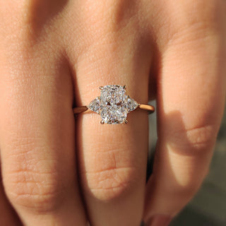 Cushion Hidden Halo Lab Grown Diamond Engagement Ring