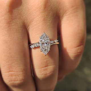 Cushion Hidden Halo Lab Grown Diamond Engagement Ring