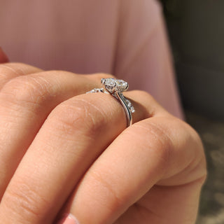 Cushion Hidden Halo Lab Grown Diamond Engagement Ring
