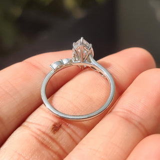 Cushion Hidden Halo Lab Grown Diamond Engagement Ring