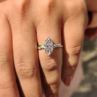 Cushion Hidden Halo Lab Grown Diamond Engagement Ring