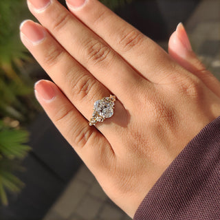 Cushion Hidden Halo Lab Grown Diamond Engagement Ring