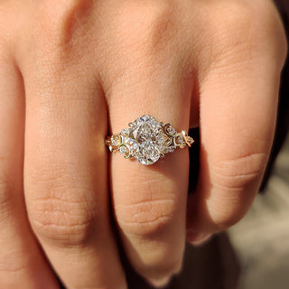 Cushion Hidden Halo Lab Grown Diamond Engagement Ring