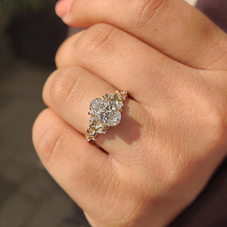 Cushion Hidden Halo Lab Grown Diamond Engagement Ring