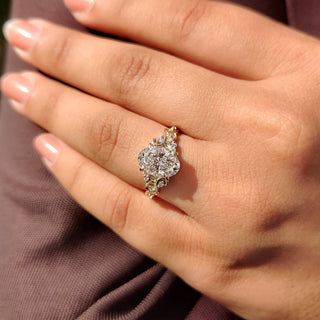 Cushion Hidden Halo Lab Grown Diamond Engagement Ring