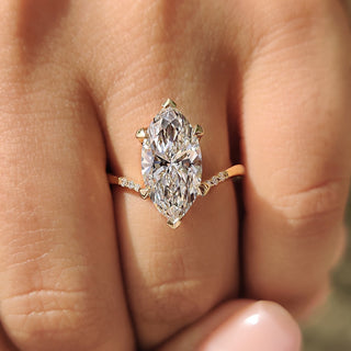 Cushion Hidden Halo Lab Grown Diamond Engagement Ring