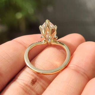 Cushion Hidden Halo Lab Grown Diamond Engagement Ring