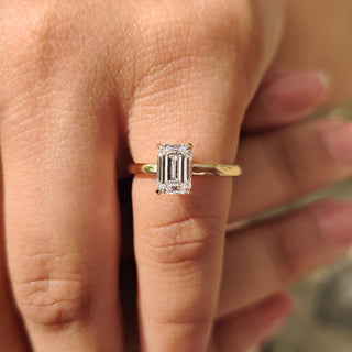 Cushion Hidden Halo Lab Grown Diamond Engagement Ring