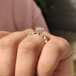 Cushion Hidden Halo Lab Grown Diamond Engagement Ring