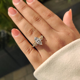 Cushion Hidden Halo Lab Grown Diamond Engagement Ring