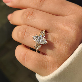 Cushion Hidden Halo Lab Grown Diamond Engagement Ring