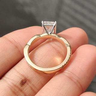 Cushion Hidden Halo Lab Grown Diamond Engagement Ring