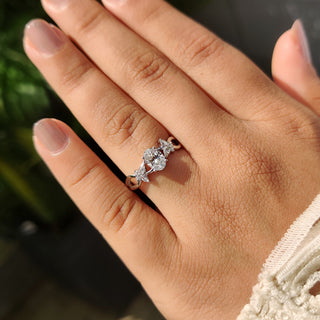Cushion Hidden Halo Lab Grown Diamond Engagement Ring