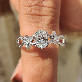 Cushion Hidden Halo Lab Grown Diamond Engagement Ring
