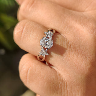 Cushion Hidden Halo Lab Grown Diamond Engagement Ring
