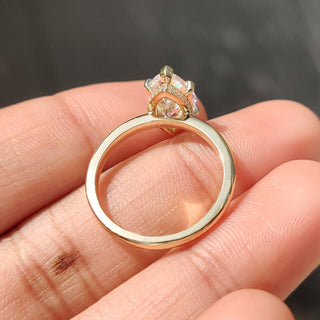 Cushion Hidden Halo Lab Grown Diamond Engagement Ring