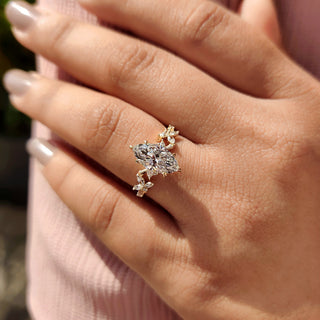 Cushion Hidden Halo Lab Grown Diamond Engagement Ring