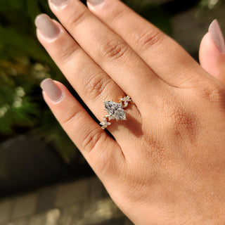 Cushion Hidden Halo Lab Grown Diamond Engagement Ring