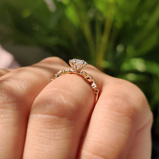 Cushion Hidden Halo Lab Grown Diamond Engagement Ring