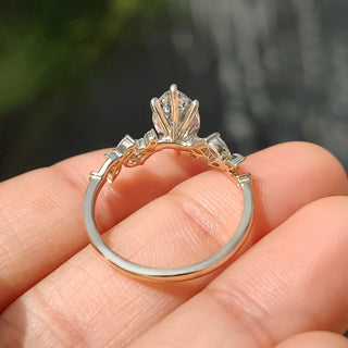 Cushion Hidden Halo Lab Grown Diamond Engagement Ring