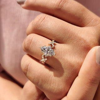 Cushion Hidden Halo Lab Grown Diamond Engagement Ring
