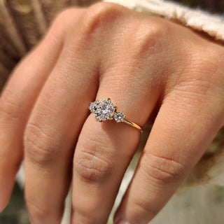 Cushion Hidden Halo Lab Grown Diamond Engagement Ring