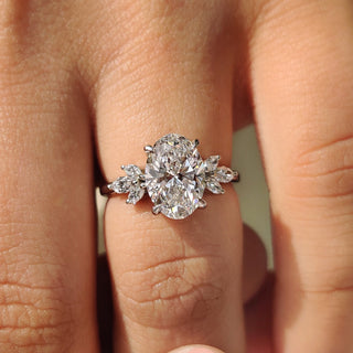 Cushion Hidden Halo Lab Grown Diamond Engagement Ring