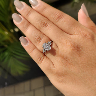 Cushion Hidden Halo Lab Grown Diamond Engagement Ring