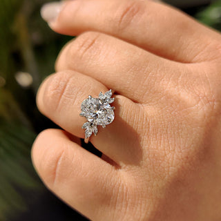 Cushion Hidden Halo Lab Grown Diamond Engagement Ring